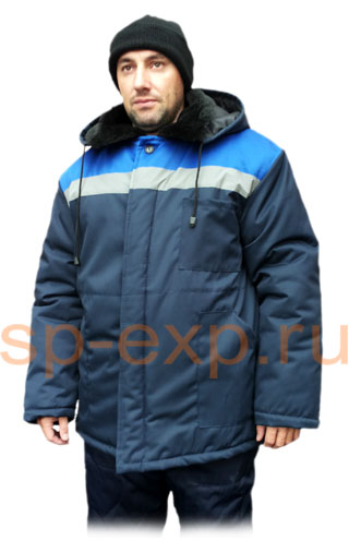 Куртка утепленная рабочая цвет синий фото